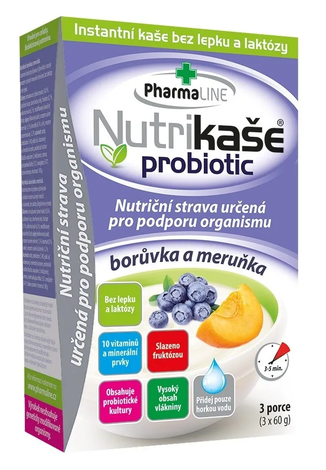 Mogador Nutrikaše probiotic meruňka + borůvka 180g (3x60g)