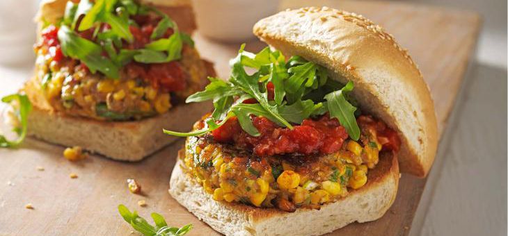 Recept Cizrno-špenátový burger