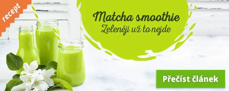 Recept Zelené špenátové smoothie s matcha čajem