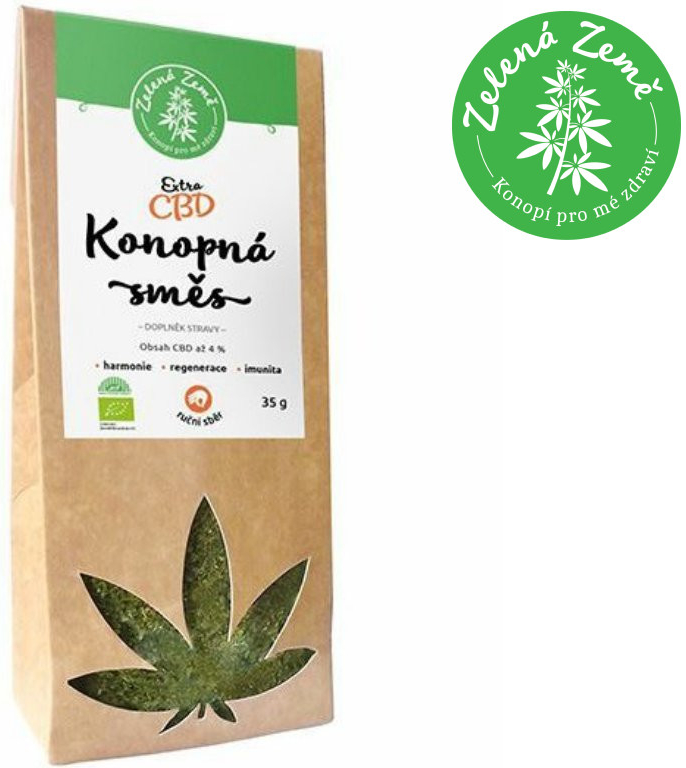 Zelená země Konopná směs Extra 4% CBD 35g