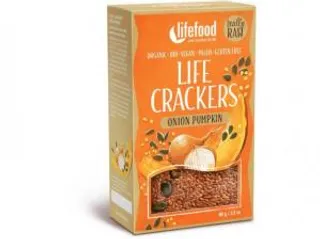 Lifefood Life Crackers Cibulové s dýňovým semínkem 90g Bio