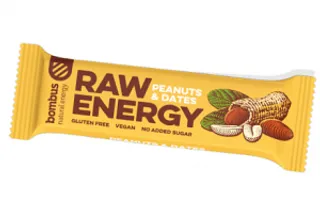 Bombus Raw Energy tyčinka arašídy a datle 50g