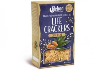 Lifefood Life Crackers Konopné s chia 90g Bio