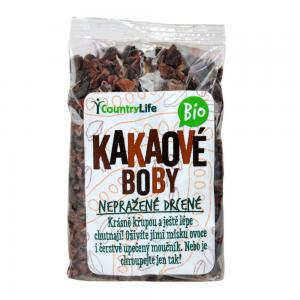 Country Life kakaové boby nepražené drcené Bio 100g