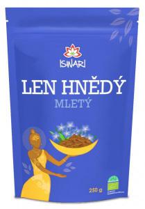 Iswari Len hnědý mleté semínko Bio 250g