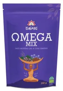 Iswari Omega mix směs mletá semínka chia a hnědý len 250 g Bio