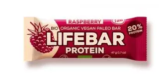 Lifefood Lifebar Protein bio tyčinka malinová 47g