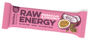 Bombus Raw Energy tyčinka maracuja a kokos 50g