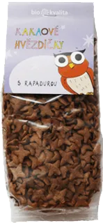 Bio Nebio Kakaové hvězdičky s rapadurou a medem 150g