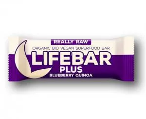 Lifefood Lifebar plus bio tyčinka blueberry quinoa 47g