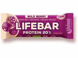 Lifefood Lifebar Protein bio tyčinka lesní ovoce 47g