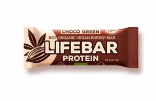 Lifefood Lifebar Protein bio tyčinka čokoláda a konopný protein 47g