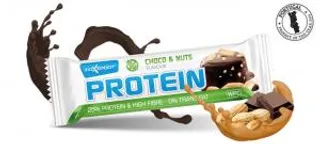 Maxsport Protein Bar 60g proteinová tyčinka čokoláda s oříšky