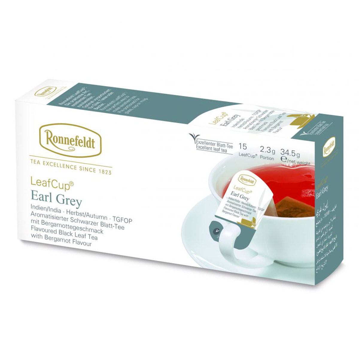 Ronnefeldt LeafCup Earl Grey čaj sáčky 15 x 2,3 g
