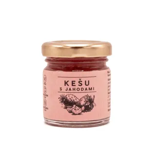 NATU Kešu krém s jahodami mini 30 g
