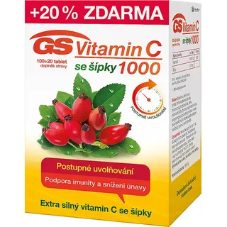 GS Vitamin C 1000 se šípky 120 tablet