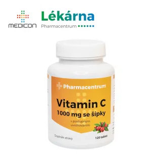 Pharmacentrum Vitamin C 1000mg se šípky 120 tablet