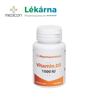 Pharmacentrum Vitamin D3 1000 IU 90 tobolek