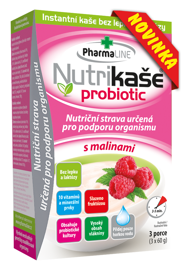 Mogador Nutrikaše Probiotic s malinami 180 g (3x60 g)