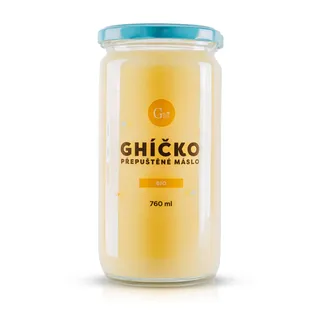 České Ghíčko Ghí – přepuštěné máslo 760 ml BIO