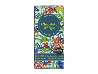 Chocolate & Love Hořká čokoláda s mořskou solí a karamelem 55% 80 g BIO