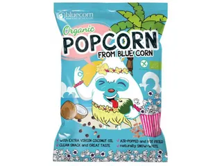 Bluecorn Popcorn z modré kukuřice bezlepkový s himalájskou solí a extra panenským kokosovým olejem 20 g BIO
