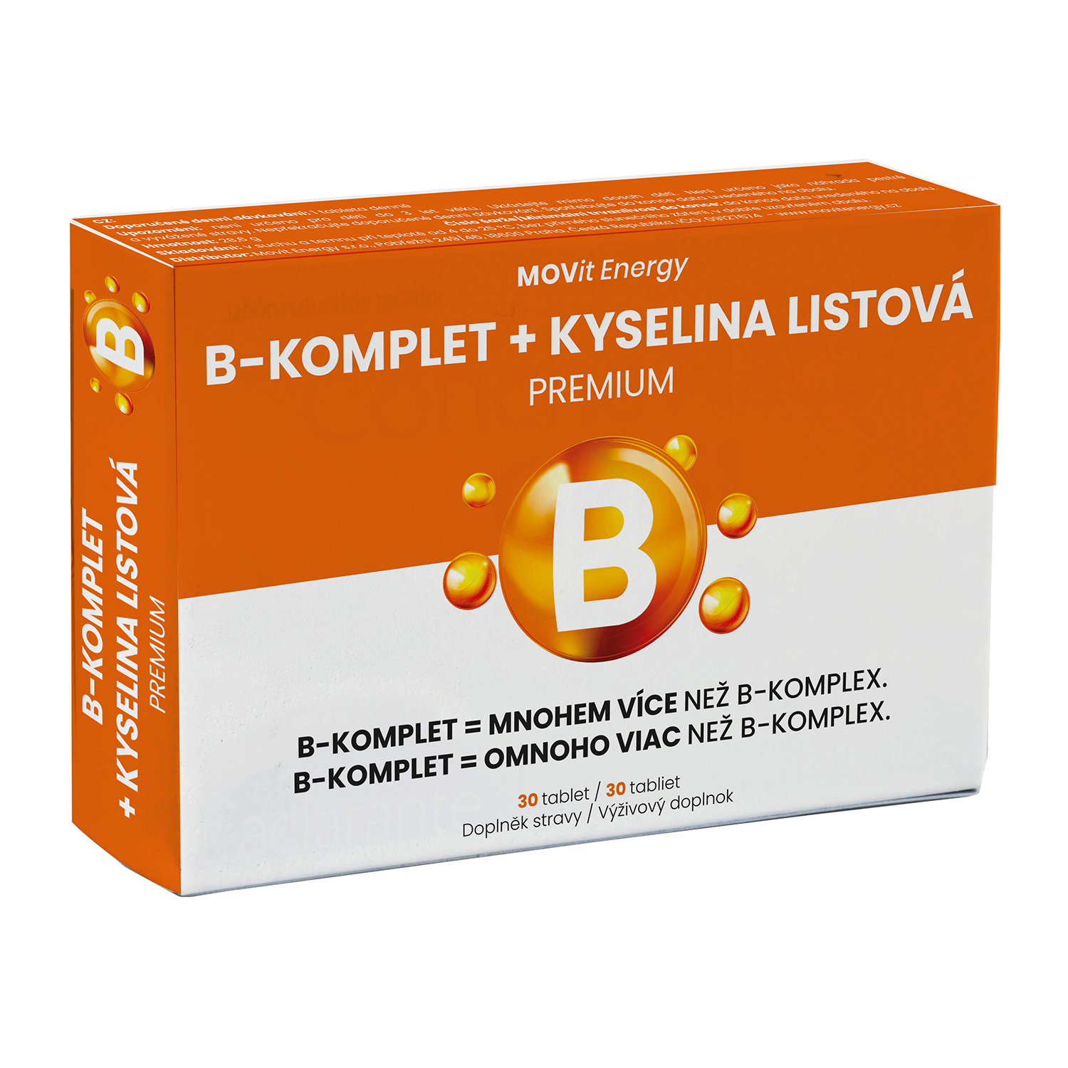 MOVit B-Komplet + Kyselina listová PREMIUM 30 tablet