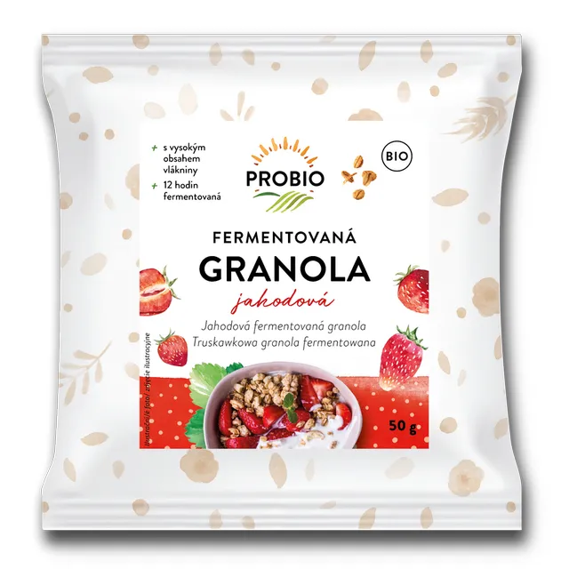 PROBIO Granola fermentovaná jahodová 50 g BIO