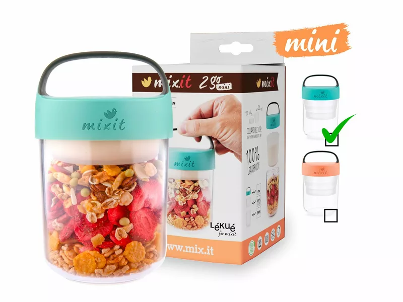 Mixit 2go mini – svačinový box 400 ml (mintový)