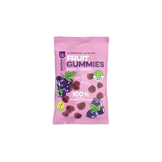 Bombus Fruit Gummies Black currant + Vitamin C černý rybíz želatinové bonbony 35 g