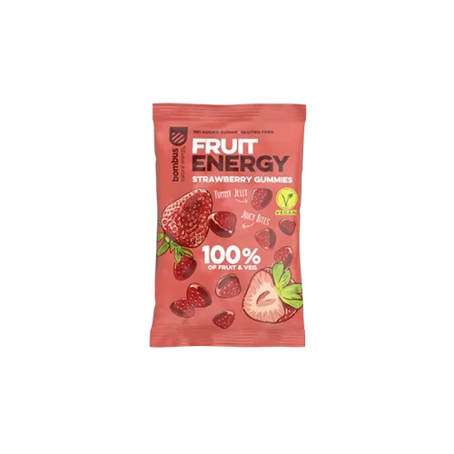 Bombus Fruit Gummies Strawberry jahodové želatinové bonbony 35 g