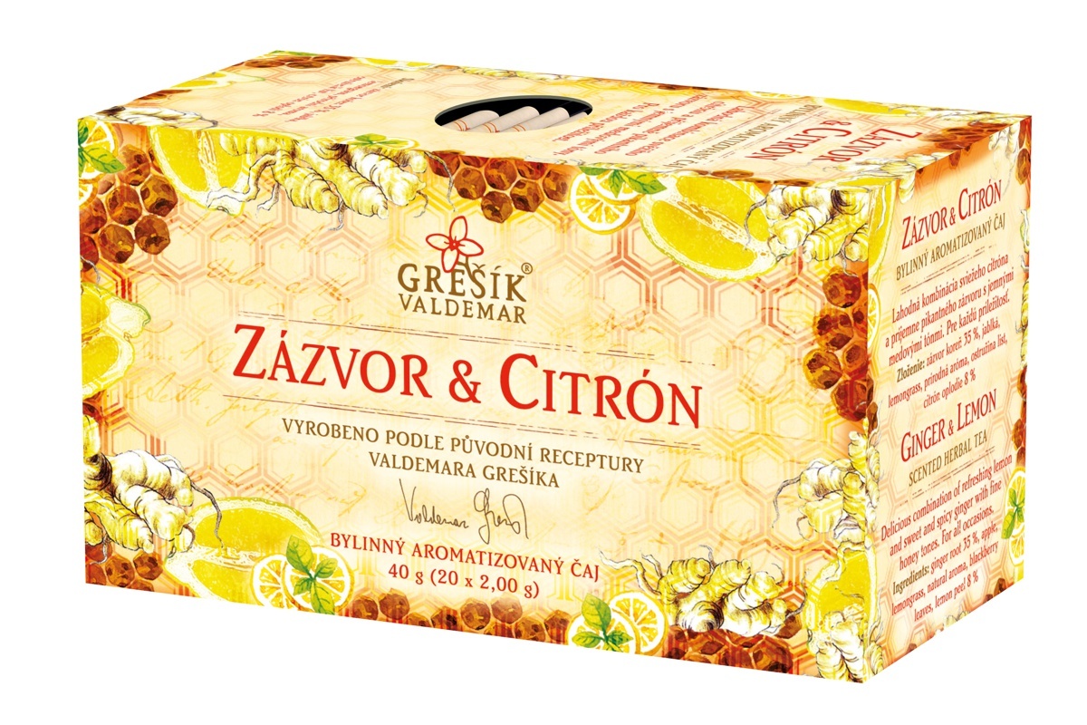 Grešík Zázvor & Citron bylinný čaj 20 x 2,0 g