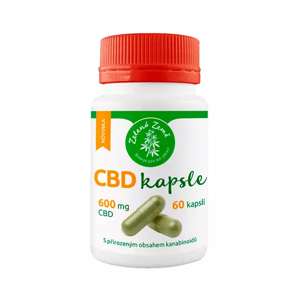 Zelená země CBD kapsle 600 mg CBD 60 kapslí
