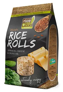 Rice Up! Rýžové minichlebíčky sýrové se špenátem a olivovým olejem 50 g