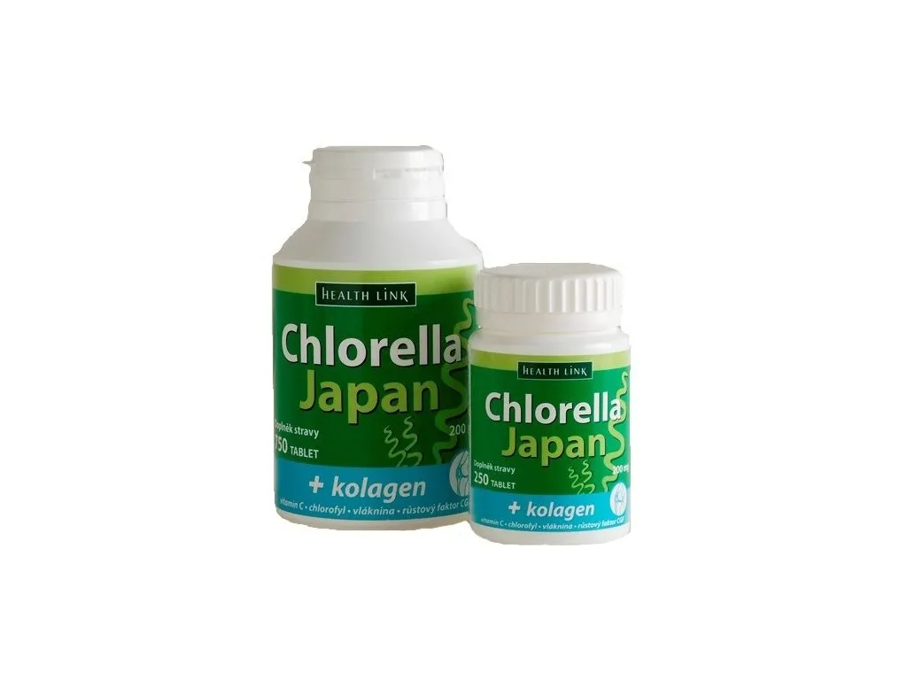 Health Link Chlorella Japan + kolagen 250 tbl.