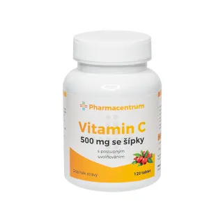 Pharmacentrum Vitamin C 500 mg se šípky 120 tablet
