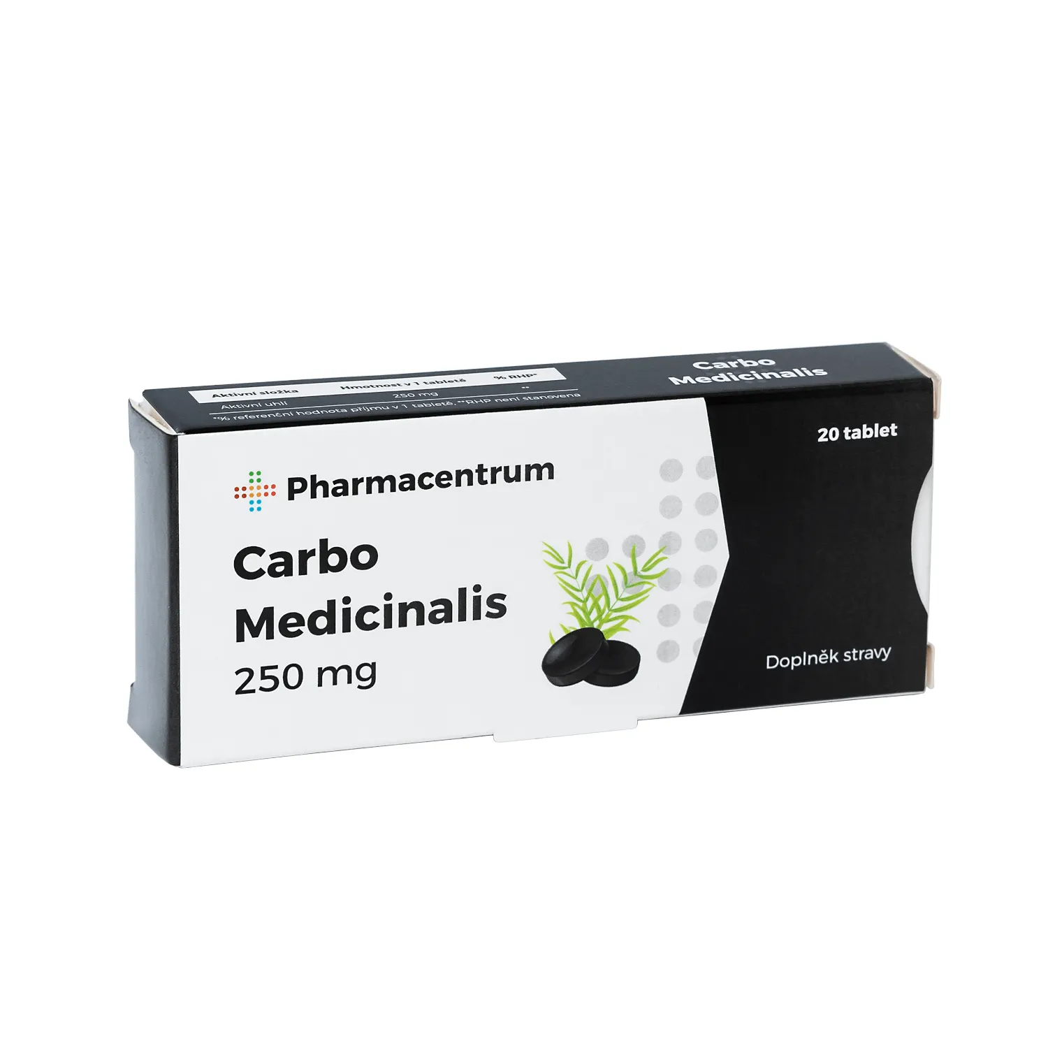 Pharmacentrum Carbo Medicinalis 20 tablet