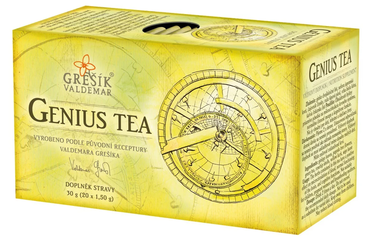 Grešík bylinný čaj Genius Tea 20 nálevových sáčků