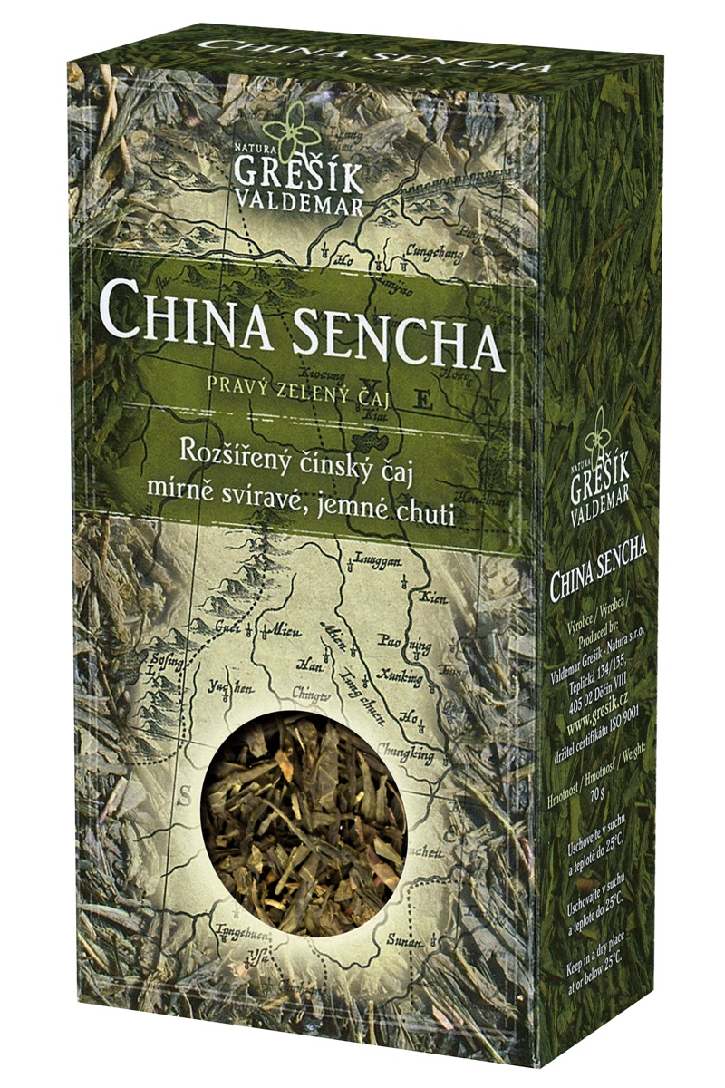 Grešík Čaje 4 světadílů China Sencha zelený čaj 70g
