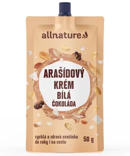 Allnature Arašídový krém s bílou čokoládou 50 g