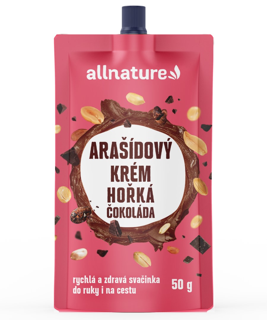 Allnature Arašídový krém s hořkou čokoládou 50g