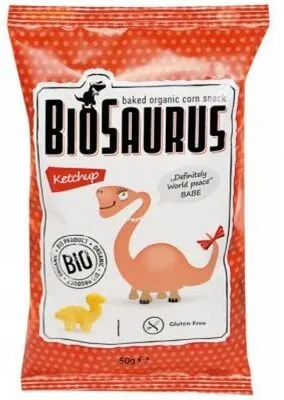 Biosaurus Kukuřičné křupky s kečupem 50 g BIO