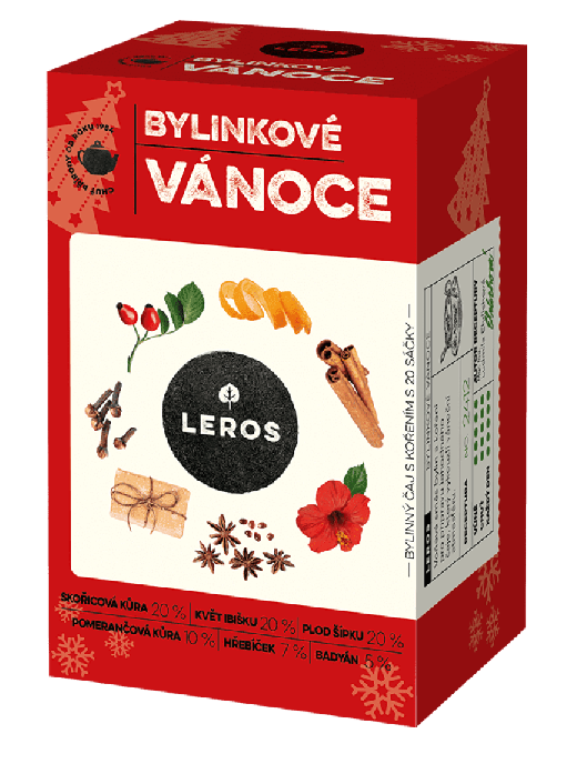 Leros Čaj Bylinkové Vánoce 20 x 2 g