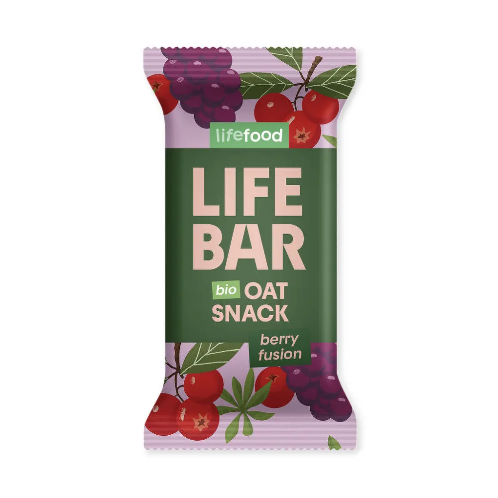 Lifefood Tyčinka Lifebar Oat Snack ovocná 40 g BIO