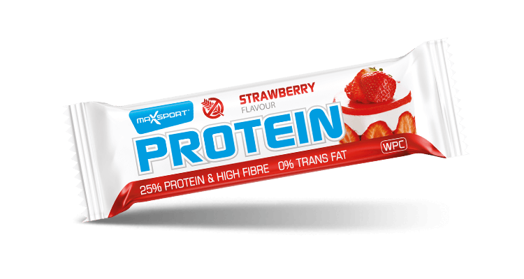 Maxsport Protein Bar proteinová tyčinka jahodová 50 g