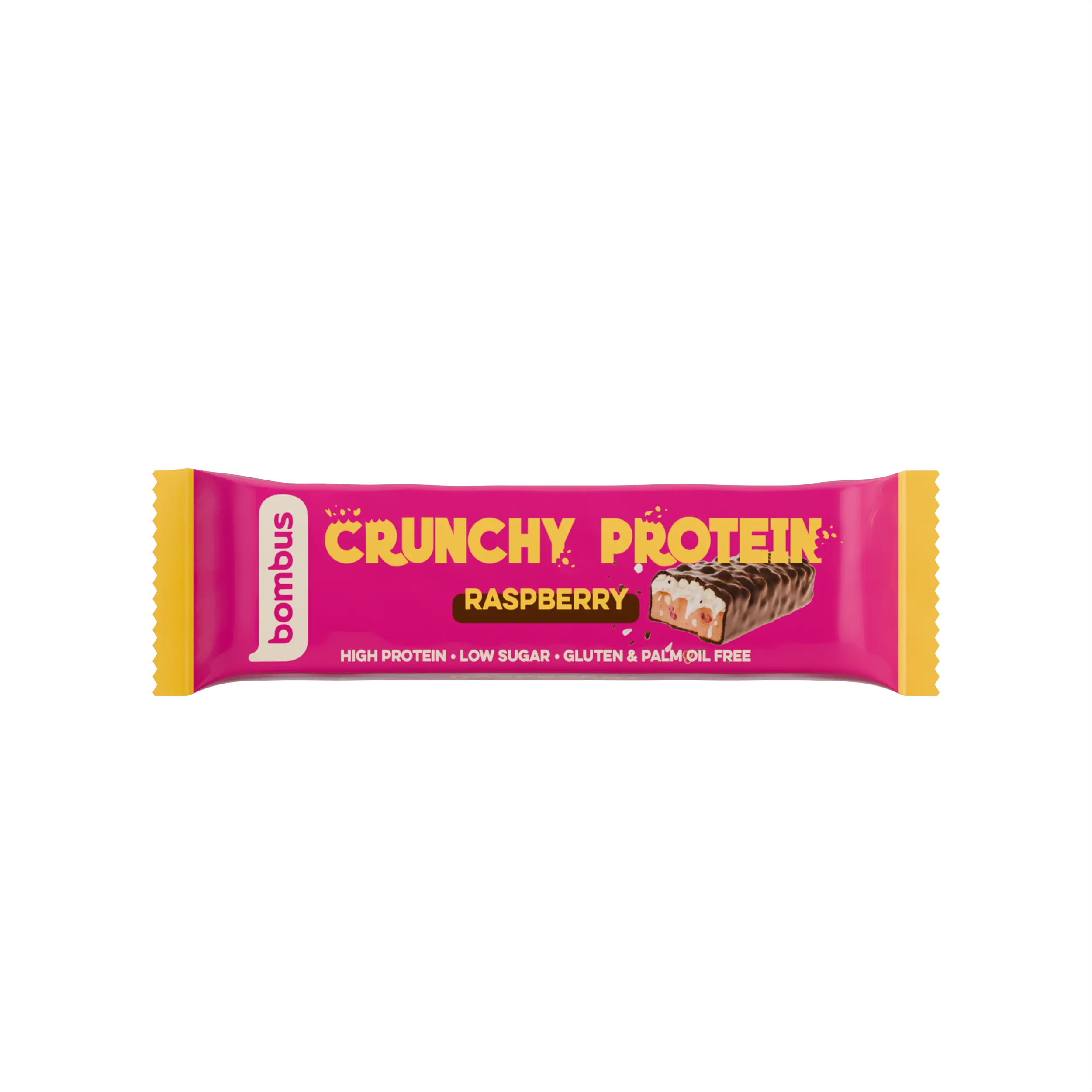 Bombus Crunchy Protein Raspberry tyčinka malinová 50 g