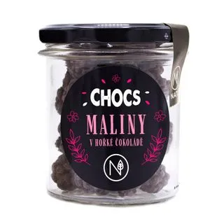 NATU Chocs Maliny v 70% hořké čokoládě 90 g