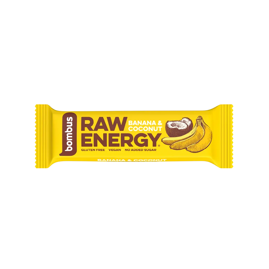 Bombus Raw Energy tyčinka banán a kokos 50 g