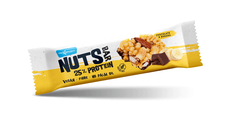 MaxLife Tyčinka Nuts Bar 25% protein čokoláda banán 40 g