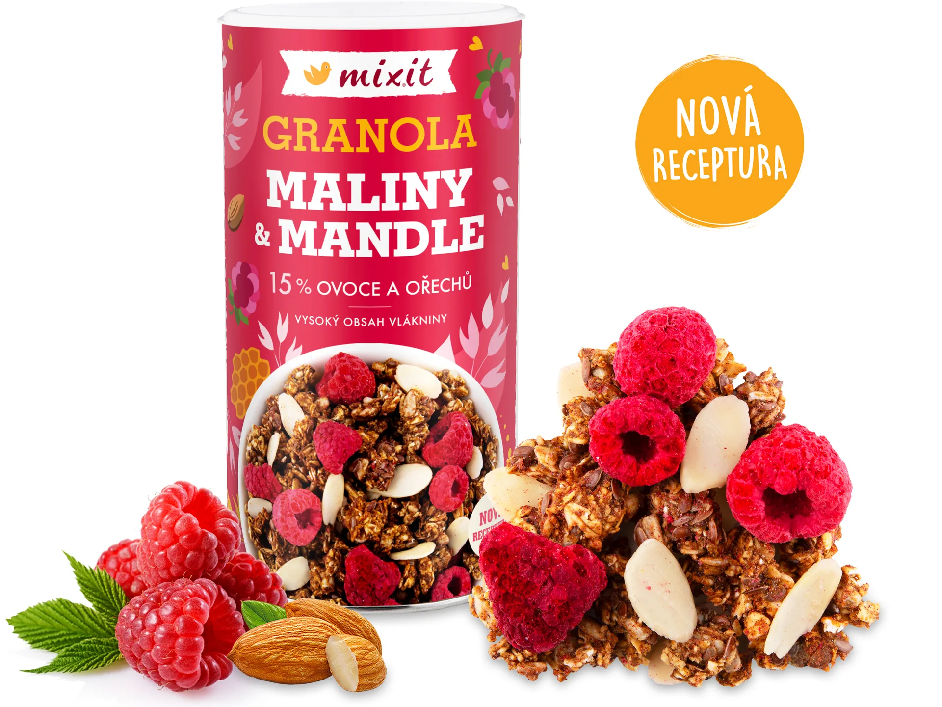 Mixit Granola z pece - Maliny a mandle 440 g